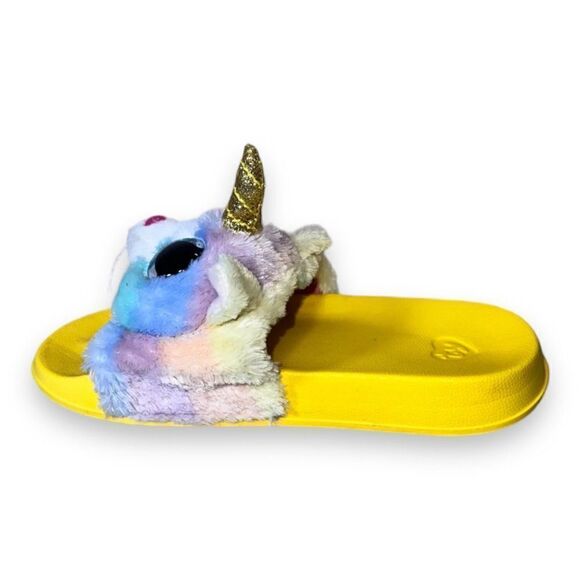 TY Unicorn Kitty Slide Sandals Yellow / Multicolor Youth 1-3 - Picture 6 of 10